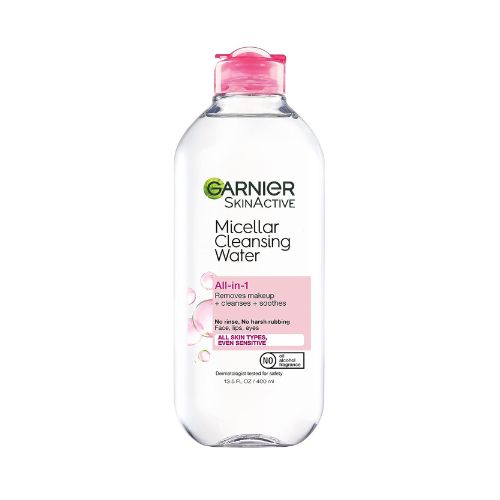 Garnier SkinActive Micellar Water for All Skin Types, Facial Cleanser & Makeup Remover, 13.5 Fl Oz (400mL), 1 Count