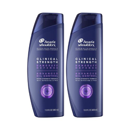 Head & Shoulders Clinical Strength Dandruff Shampoo Twin Pack, Advanced Oil Control with Refreshing Citrus, 13.5 Oz Each