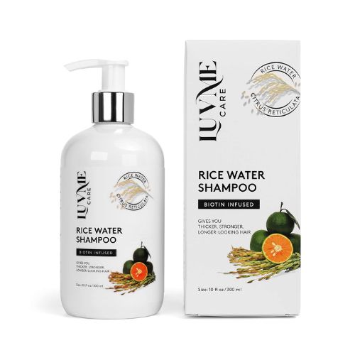 Luv Me Care Rice Water Hair Growth Shampoo with Biotin - Hair Shampoo for Thinning Hair and Hair Loss, All Hair Types, Men and Women 10 Fl Oz