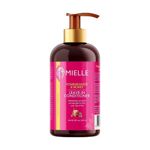 Mielle Organics Pomegranate & Honey Leave-In Conditioner, Moisturizing Curl Primer and Detangler, Repair Damage and Prevent Frizz, Treatment For Thick Curly Hair Type 4 Hair, 12-Fluid Ounces