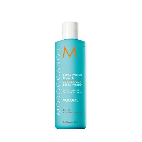 Moroccanoil Extra Volume Shampoo, Formulated with linden bud extract to naturally plump the hair. Features the signature Moroccan oil scent.