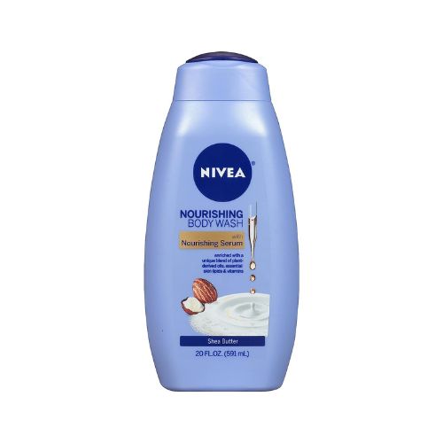 NIVEA Shea Butter Nourishing Body Wash, Moisturizing Body Wash for Dry Skin, 20 Fl Oz Bottle