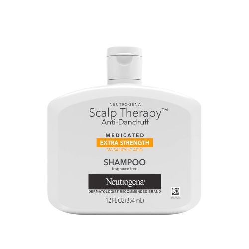 Neutrogena Scalp Therapy Anti-Dandruff Shampoo Extra Strength, with 3% salicylic acid, Fragrance Free, 12 fl oz