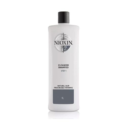 Nioxin System 2 Cleanser Shampoo, Natural Hair with Progressed Thinning, 33.8 oz