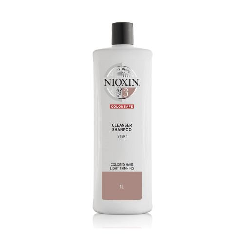 Nioxin System 3, Cleansing Shampoo With Peppermint Oil, Treats Sensitive Scalp & Provides Moisture, For Color Treated Hair with Light Thinning, Various Sizes