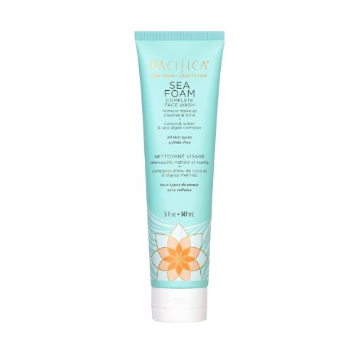 Pacifica Beauty Sea Foam Face Wash, Daily Gentle Foaming Cleanser, With Coconut Water + Sea Algae, Removes Makeup, For Combination and Oily Skin, Vegan & Cruelty Free