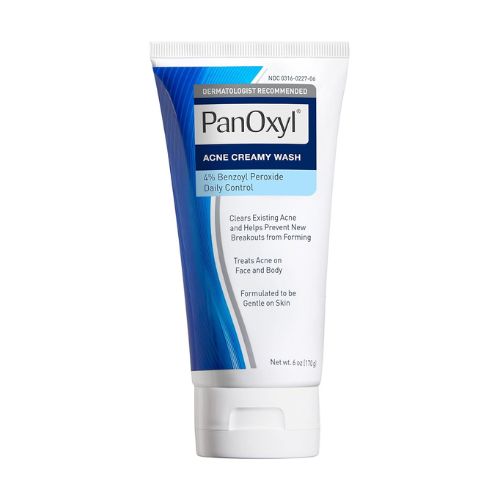 PanOxyl Antimicrobial Hydrating Acne Creamy Wash, 4% Benzoyl Peroxide, 6 Ounce