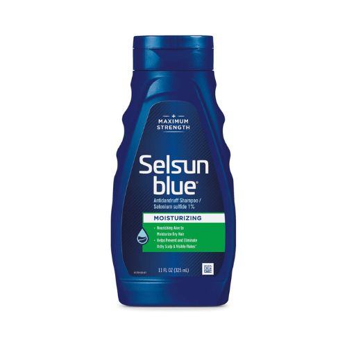 Selsun Blue Moisturizing Anti-dandruff Shampoo with Aloe, 11 fl. oz., Selenium Sulfide 1%