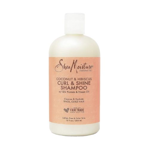 SheaMoisture Curl and Shine Coconut Shampoo Coconut and Hibiscus for Curly Hair Paraben Free Shampoo 13 oz