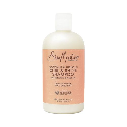 SheaMoisture Curl and Shine Coconut Shampoo Coconut and Hibiscus for Curly Hair Paraben Free Shampoo 13 oz