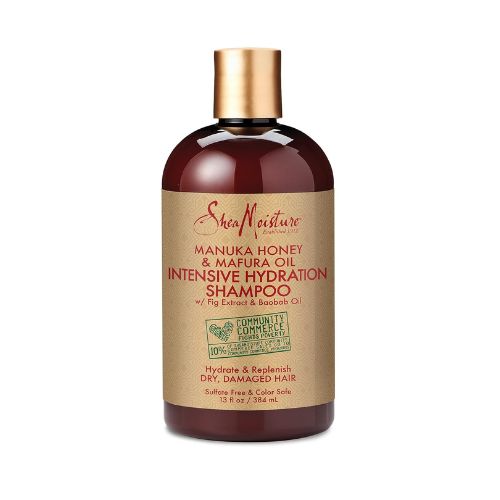 SheaMoisture Intensive Hydration Shampoo for Dry, Damaged Hair Manuka Honey and Mafura Oil Sulfate-Free 13 oz