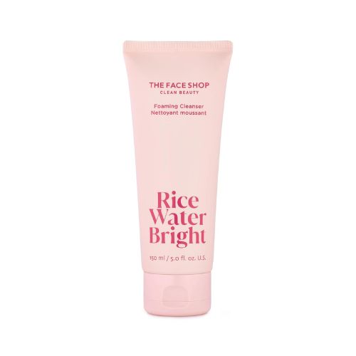 THEFACESHOP Rice Water Bright Foam Cleanser Refreshing Face Wash for All Skin Type 150ml, Packaging May Vary, Korean Facial Cleanser, PH balance, Moisture barrier