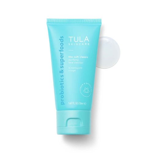 TULA Skin Care The Cult Classic Purifying Face Cleanser (Travel-Size), Gentle and Effective Face Wash, Makeup Remover, Nourishing and Hydrating, 1.67 oz.