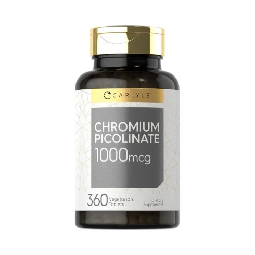 Carlyle Ultra Chromium Picolinate 1000mcg, 360 Tablets, Vegetarian, Non-GMO, Gluten Free