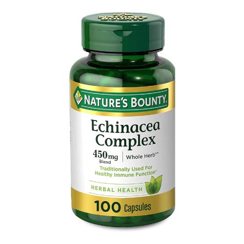 Nature's Bounty Echinacea Complex, Herbal Supplement, Supports immune Health, 450 mg, 100 Capsules