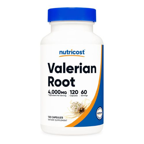 Nutricost Valerian Root Capsules (1000mg Per Serving) 120 Capsules - 4,000mg Equivalent Per Serving (4:1 Extract), Vegetarian Caps, Gluten Free, Non-GMO