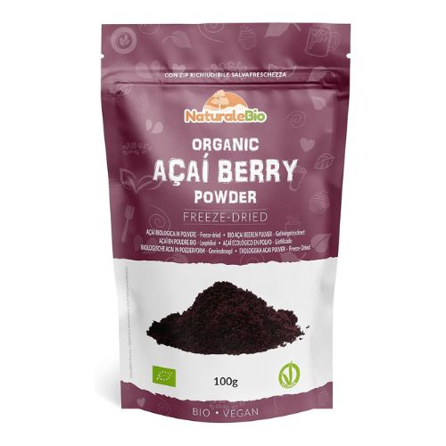 Freeze-Dried - 100g. Brazilian Acai, Lyophilised, Raw. Extract from Açai Berry Pulp. Vegan & Vegetarian Friendly