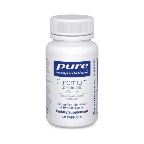 Pure Encapsulations Chromium (Picolinate) 500 mcg - for Lipid & Carbohydrate Metabolism - Mineral Supplement - Superior Absorption Chromium Supplement - Vegan & Gluten Free - 60 Capsules