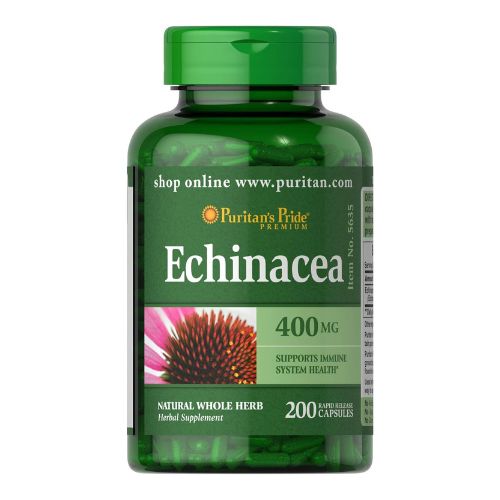 Puritan's Pride Echinacea 400 mg for Health to Support Immune System, 200 Count